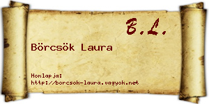 Börcsök Laura névjegykártya