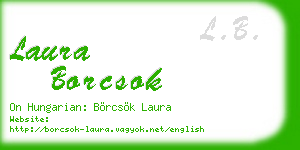 laura borcsok business card
