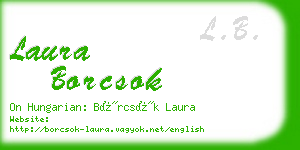 laura borcsok business card